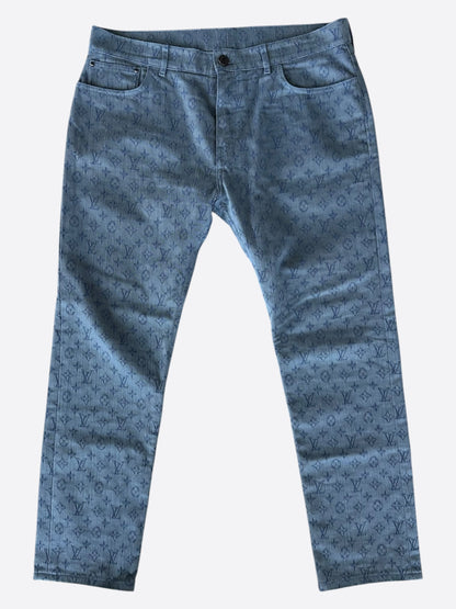 Louis Vuitton Blue Monogram Slim Jeans