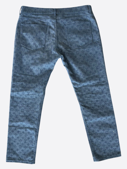 Louis Vuitton Blue Monogram Slim Jeans