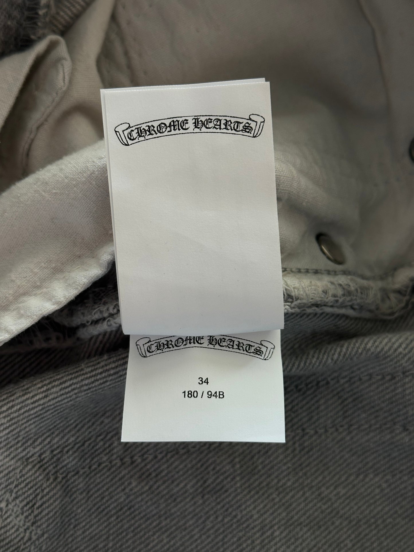 Chrome Hearts Levi's Grey & Silver Patch Jeans