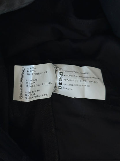 Chrome Hearts Black & Cheetah Cross Patch Carpenter Pants