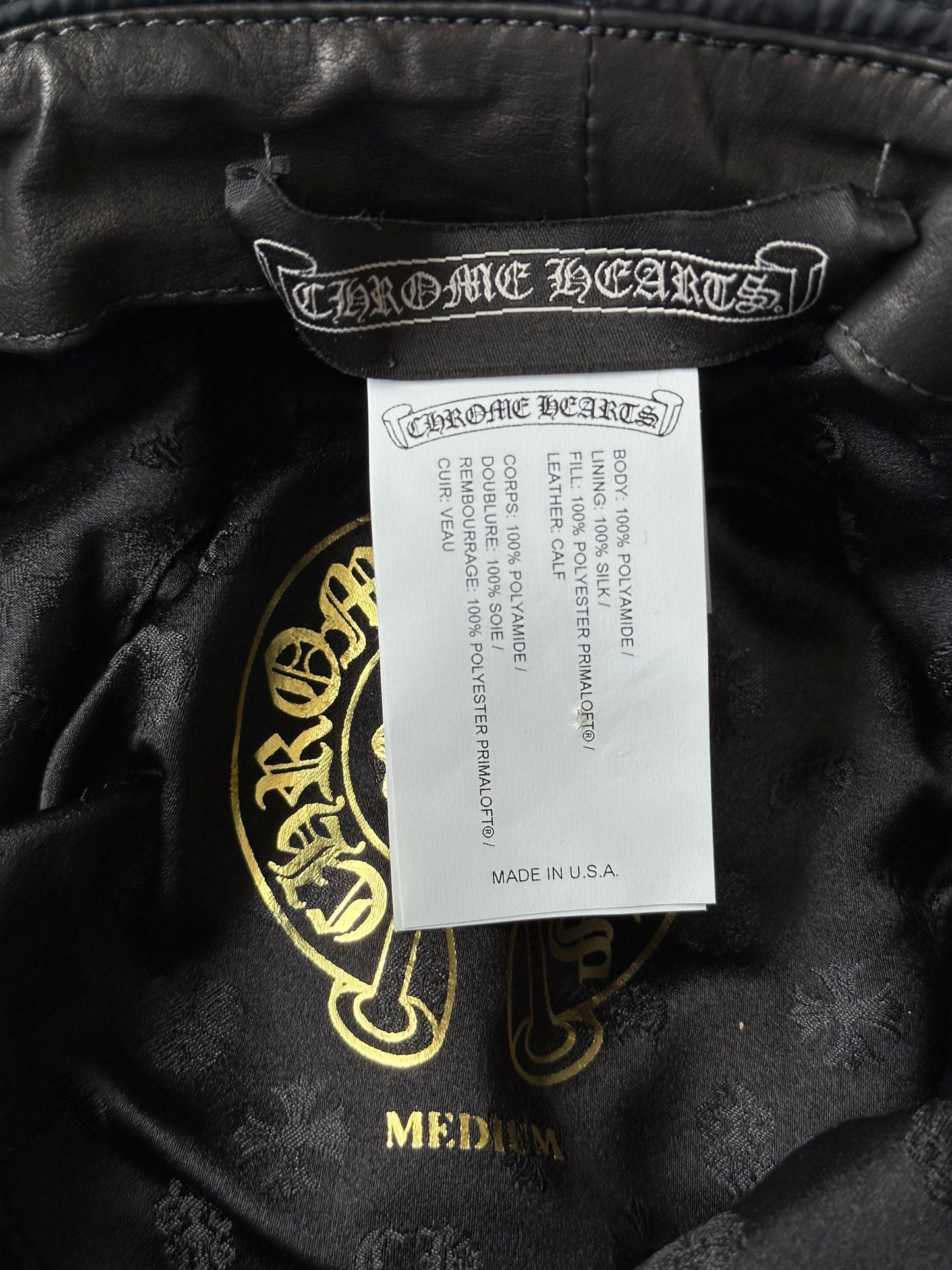 Chrome Hearts Black Dagger Nylon Bucket Hat