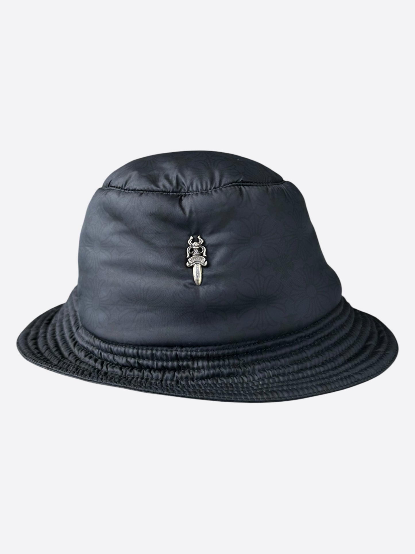 Chrome Hearts Black Dagger Nylon Bucket Hat