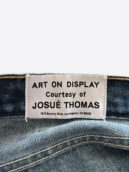 Chrome Hearts Gallery Dept Levi's Blue & White Cross Patch Jeans