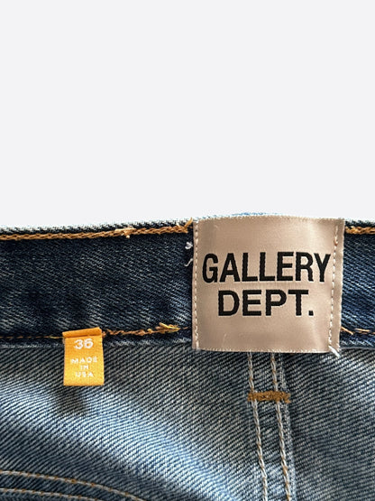 Chrome Hearts Gallery Dept Levi's Blue & White Cross Patch Jeans