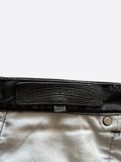 Chrome Hearts Levi's Grey & Neon Green Cross Patch Jeans