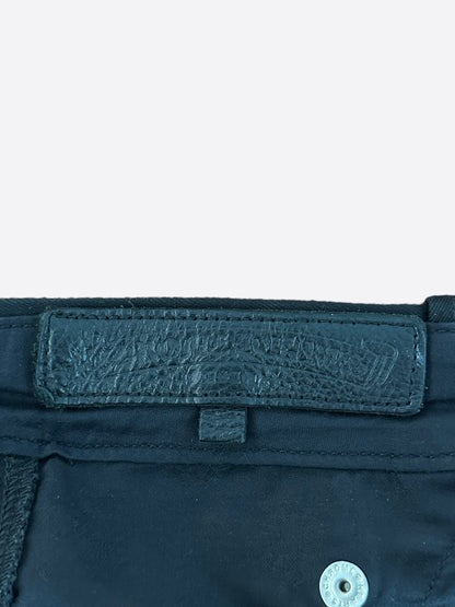 Chrome Hearts Black & Cheetah Cross Patch Carpenter Pants