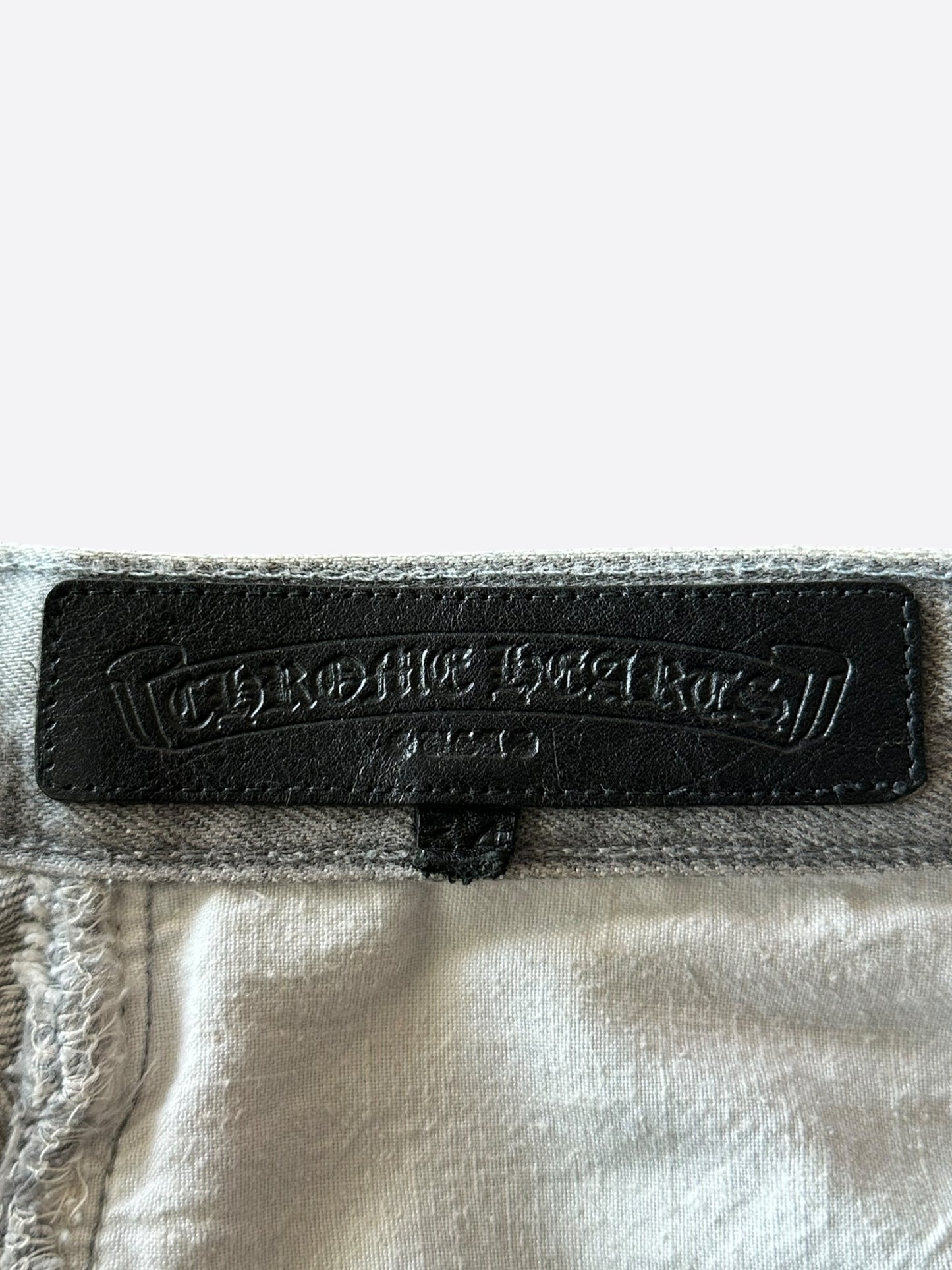 Chrome Hearts Levi's Grey & Silver Patch Jeans