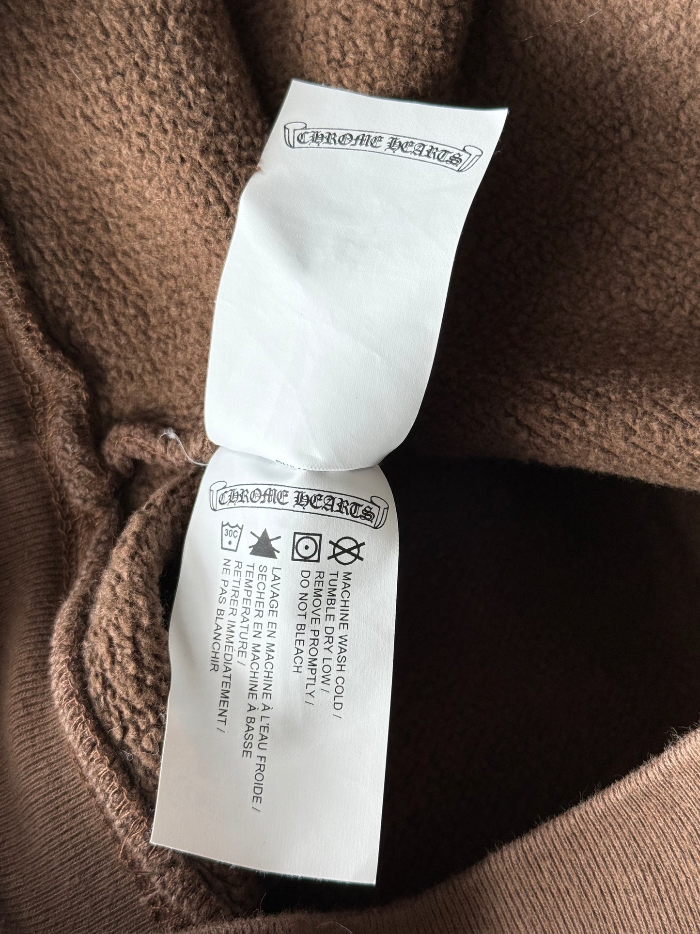 Chrome Hearts Brown & White Embroidered Slo Ride Sweater