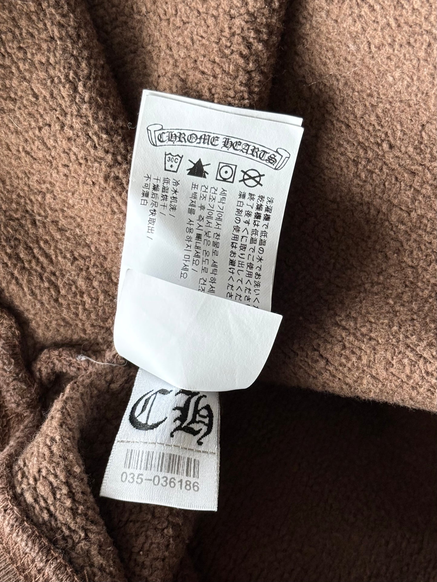 Chrome Hearts Brown & White Embroidered Slo Ride Sweater