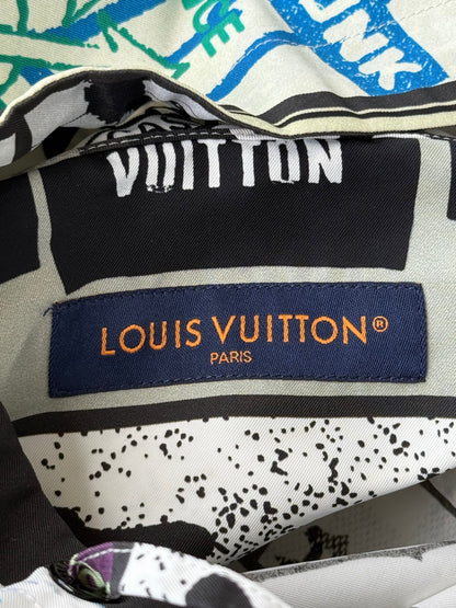 Louis Vuitton White & Multicolor Graphic Windbreaker