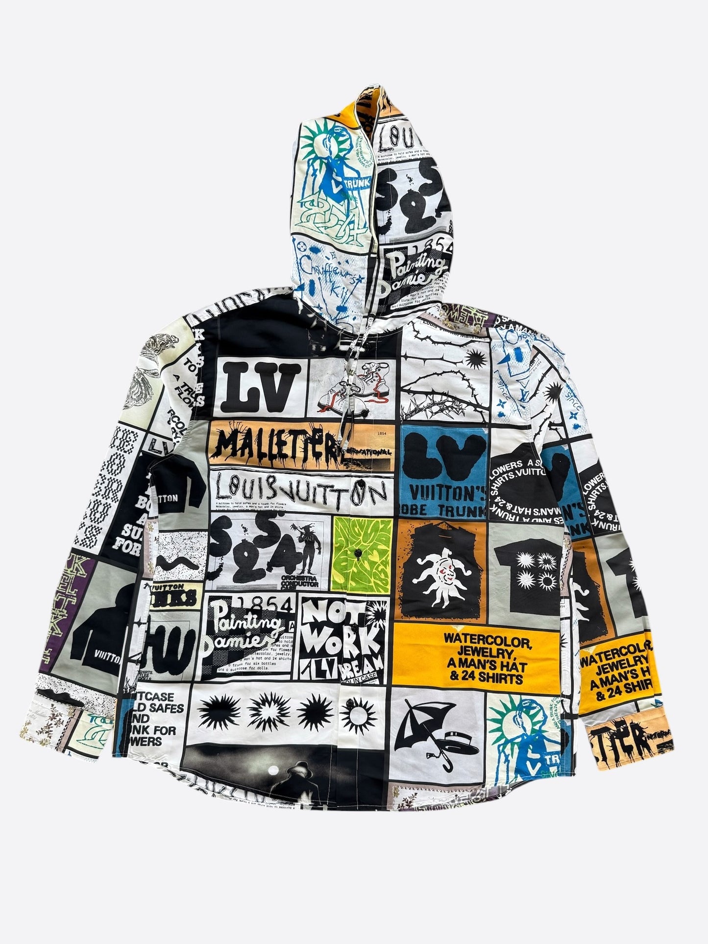 Louis Vuitton White & Multicolor Graphic Windbreaker
