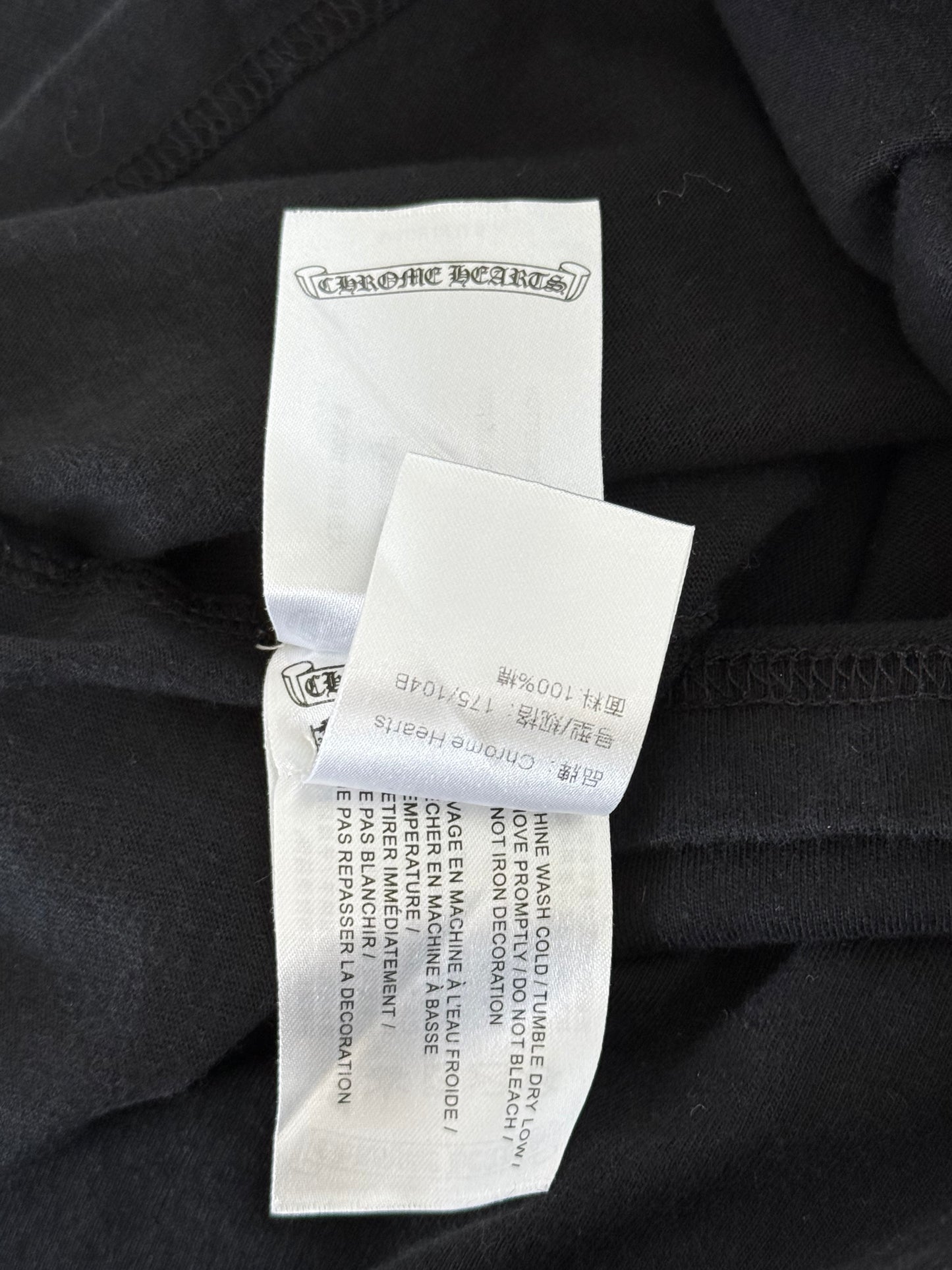 Chrome Hearts Black & White Horseshoe Logo Longsleeve T-Shirt