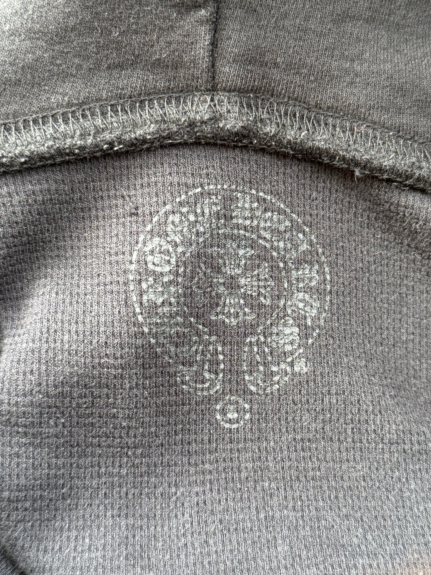 Chrome Hearts Black & Blue Script Logo Zip Up Thermal Hoodie