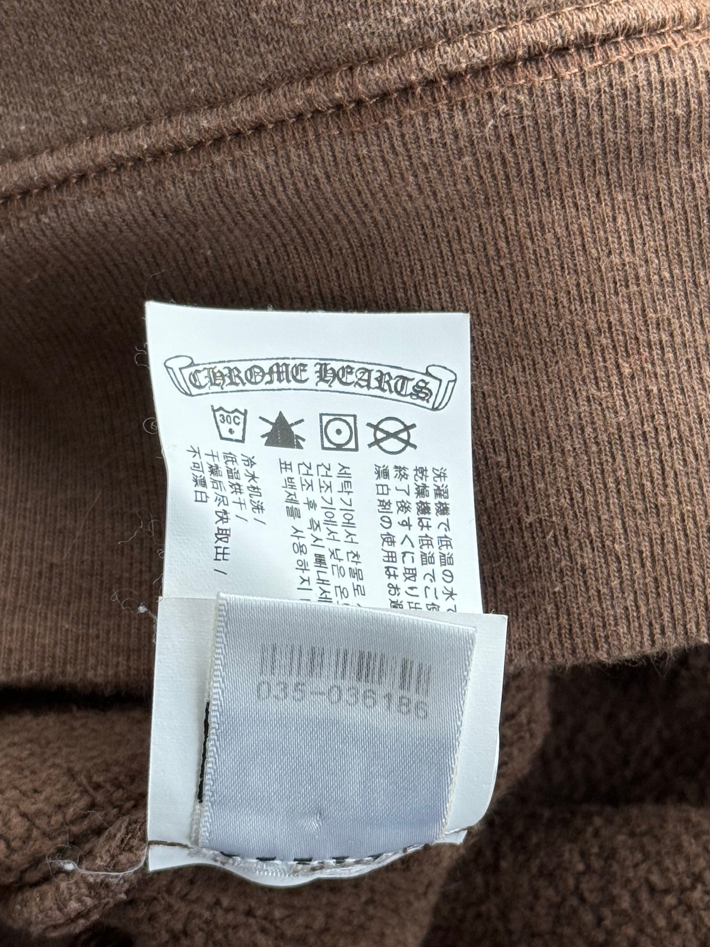 Chrome Hearts Brown & White Embroidered Slo Ride Sweater