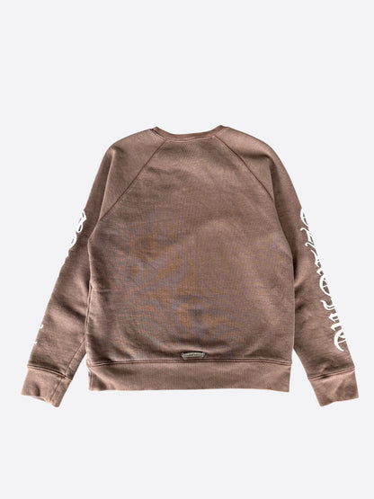 Chrome Hearts Brown & White Embroidered Slo Ride Sweater