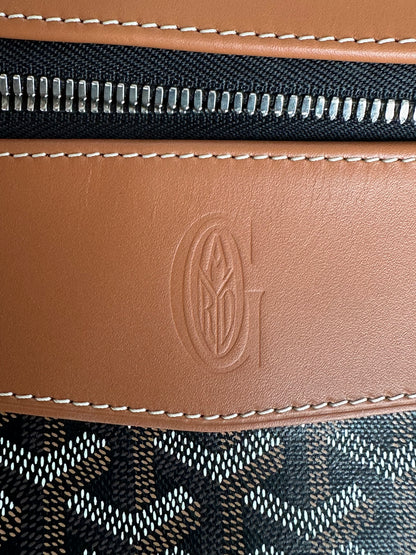 Goyard Black & Brown Bowling 55 Duffel Bag