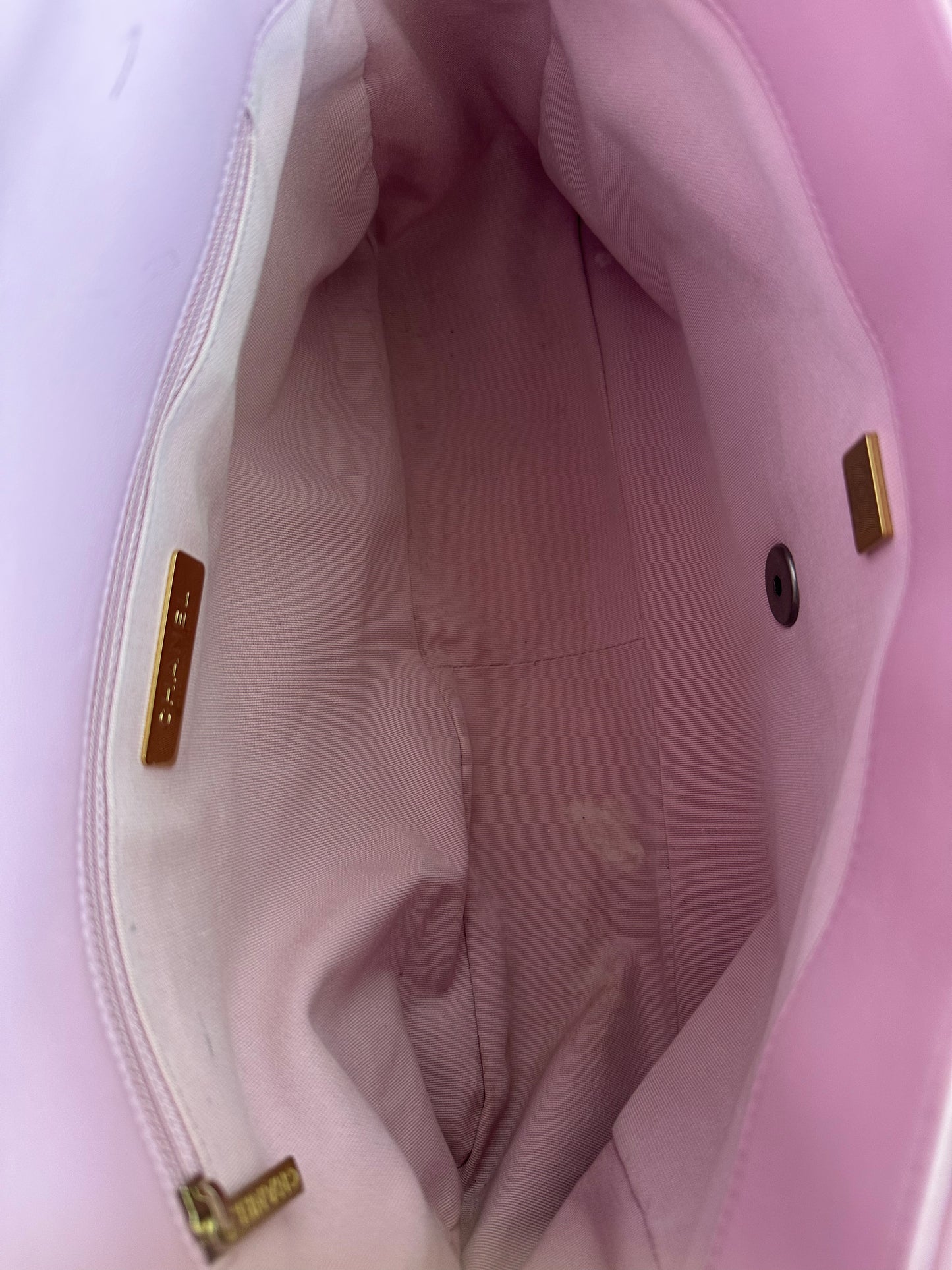 Chanel Pink Quilted 19 Medium Flap Bag