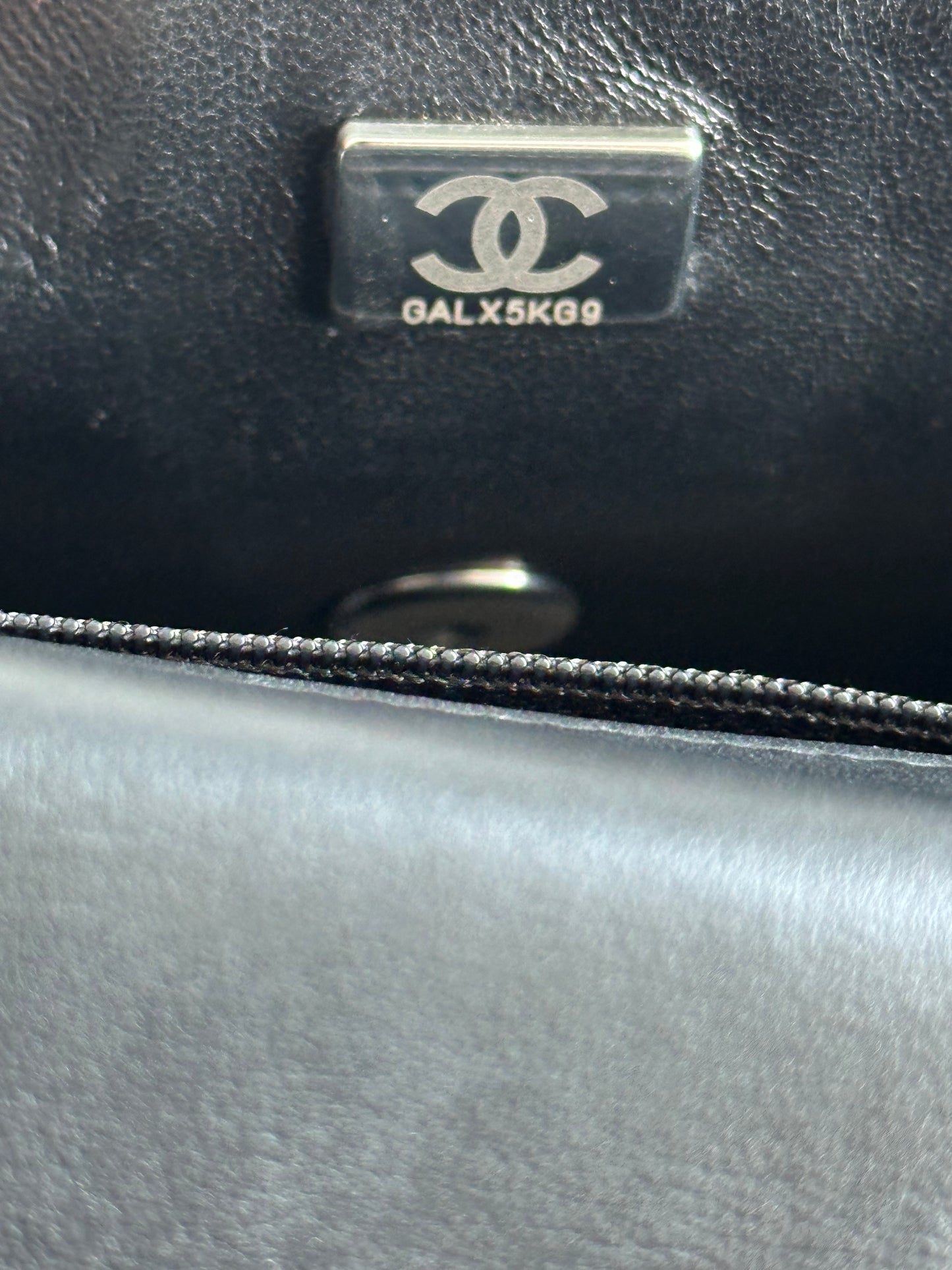 Chanel Black Lambskin Quilted Mini Rectangular Flap Bag