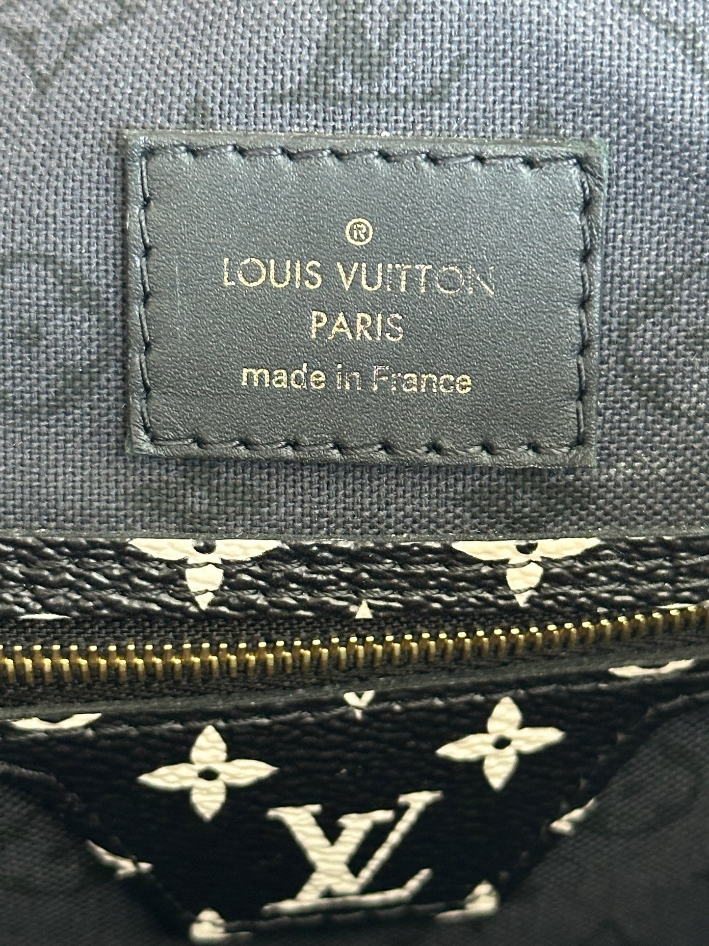 Louis Vuitton Cream & Red Crafty Monogram Neverfull MM