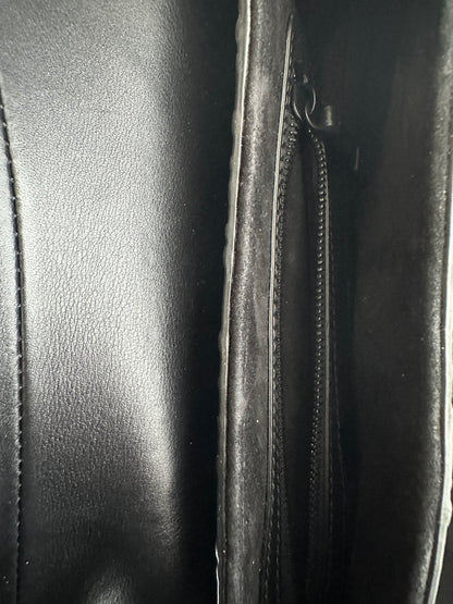 Dior Black Embossed Oblique Saddle Bag