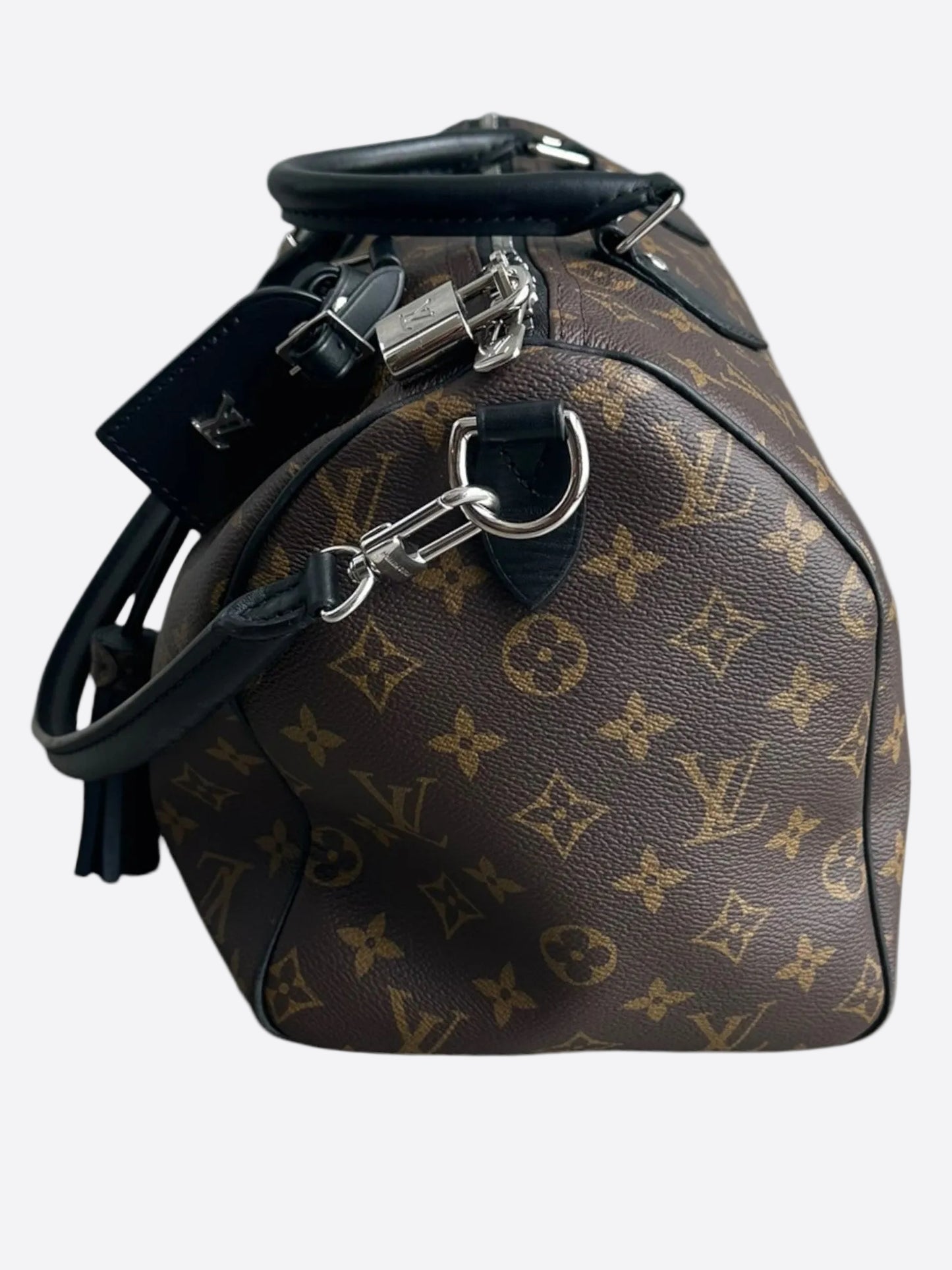 Louis Vuitton Brown & Black Monogram Soft Speedy 30