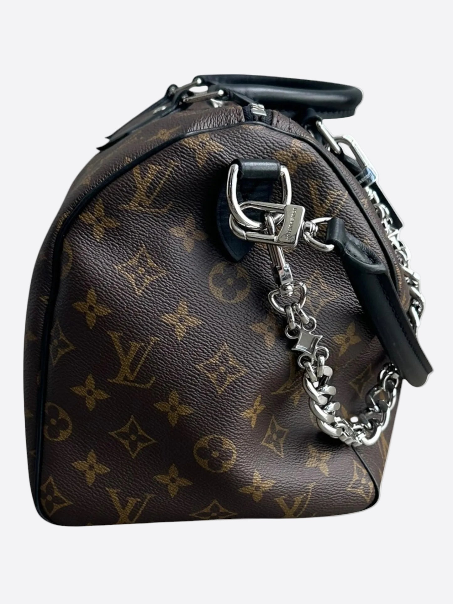 Louis Vuitton Brown & Black Monogram Soft Speedy 30
