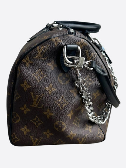 Louis Vuitton Brown & Black Monogram Soft Speedy 30