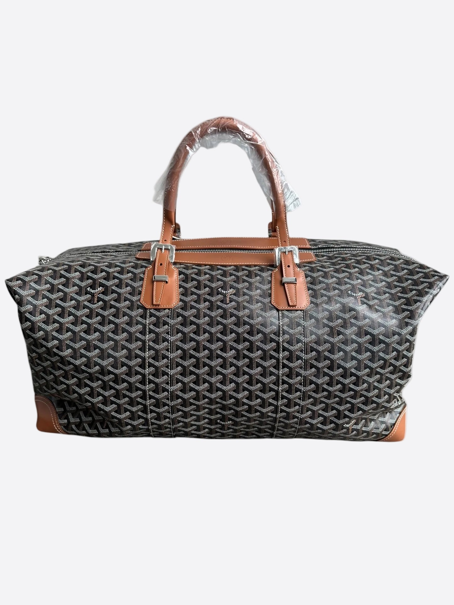 Goyard Black & Brown Bowling 55 Duffel Bag