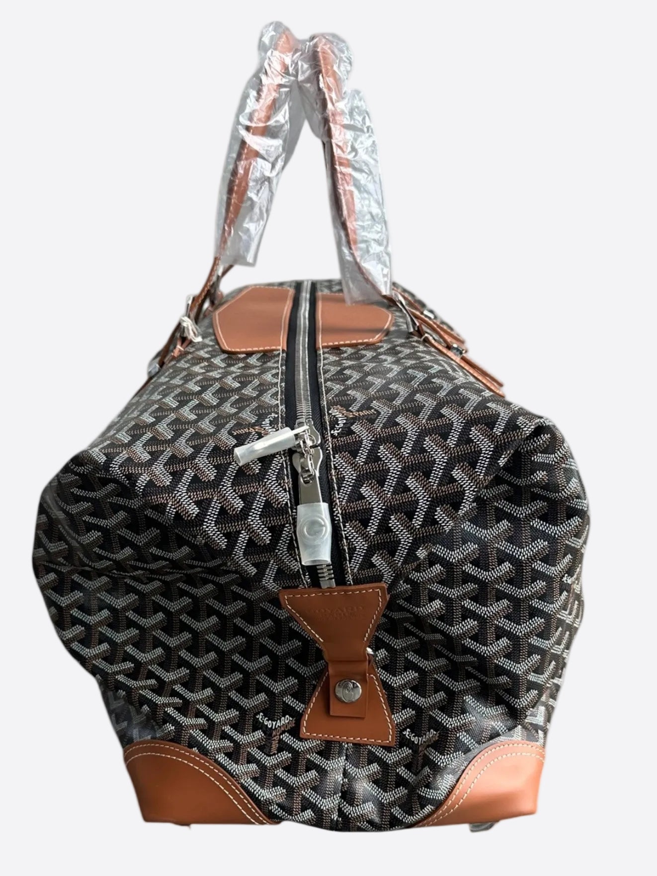 Goyard Black & Brown Bowling 55 Duffel Bag