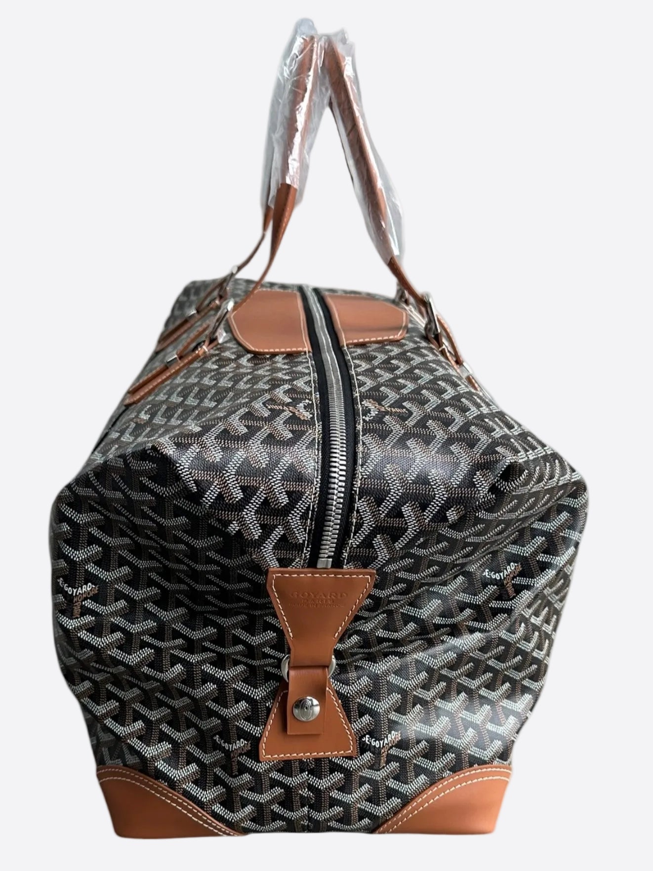 Goyard Black & Brown Bowling 55 Duffel Bag