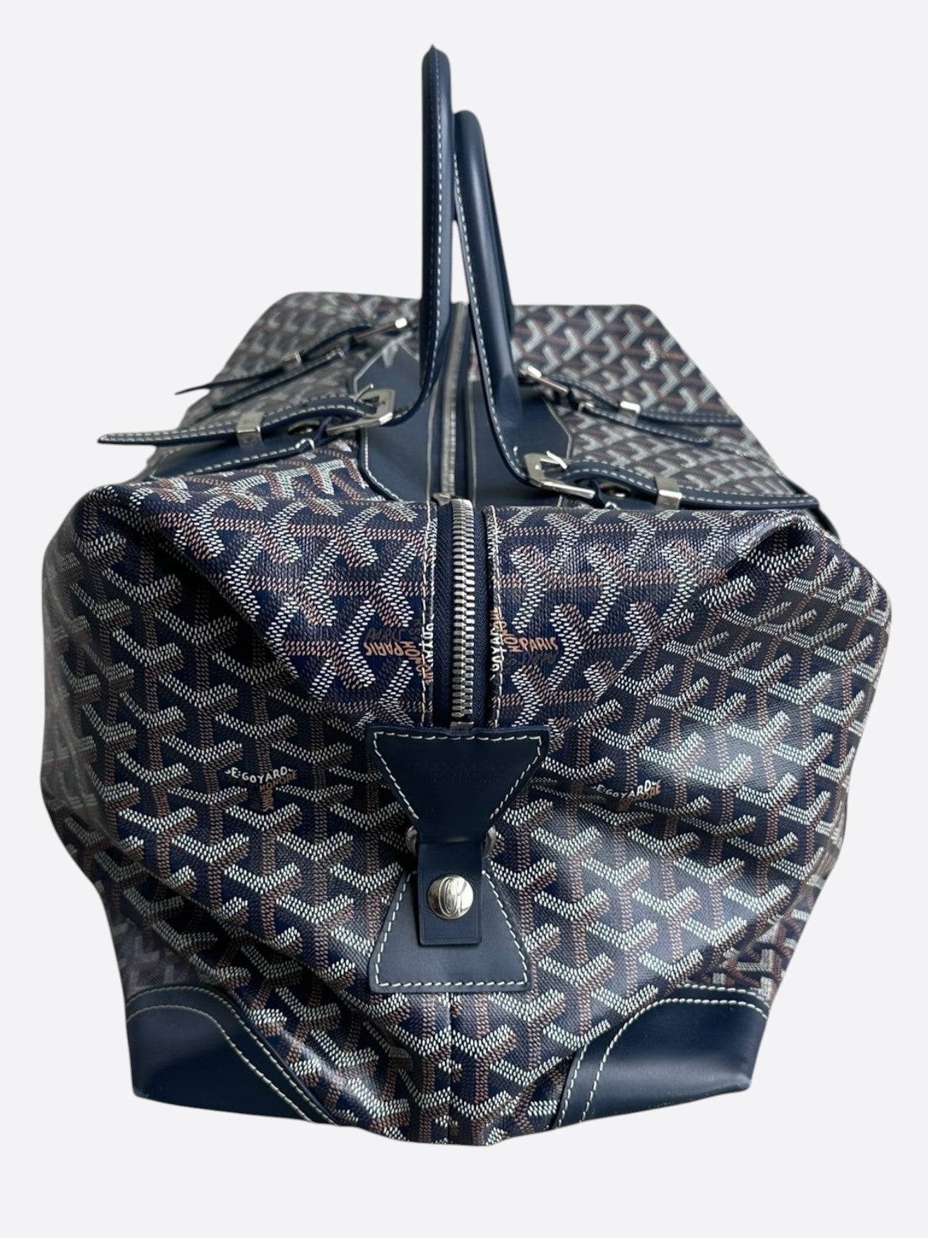 Goyard Navy Bowling 45 Duffel Bag