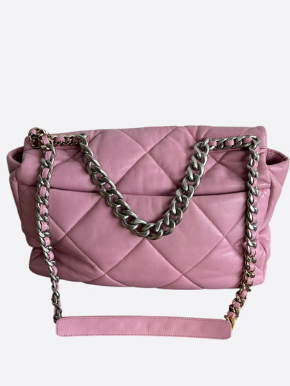 Chanel Pink Quilted 19 Medium Flap Bag