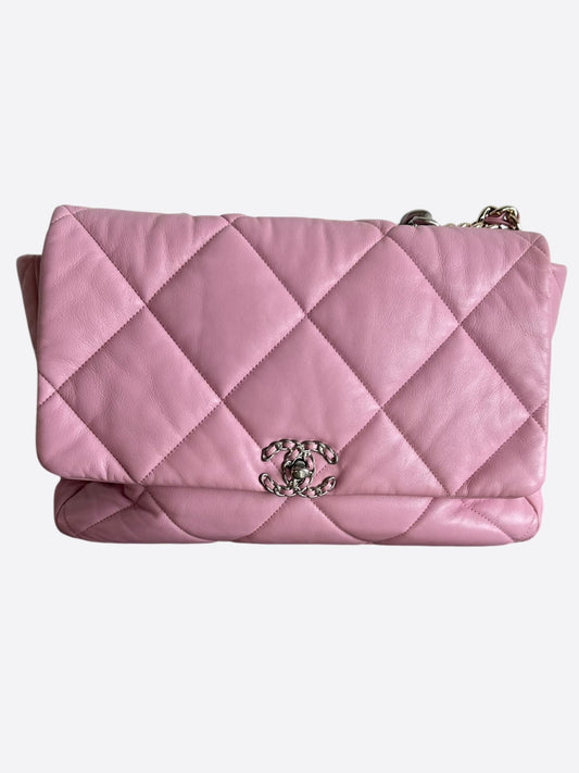 Chanel Pink Quilted 19 Medium Flap Bag