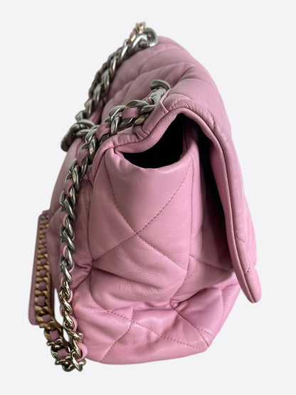 Chanel Pink Quilted 19 Medium Flap Bag