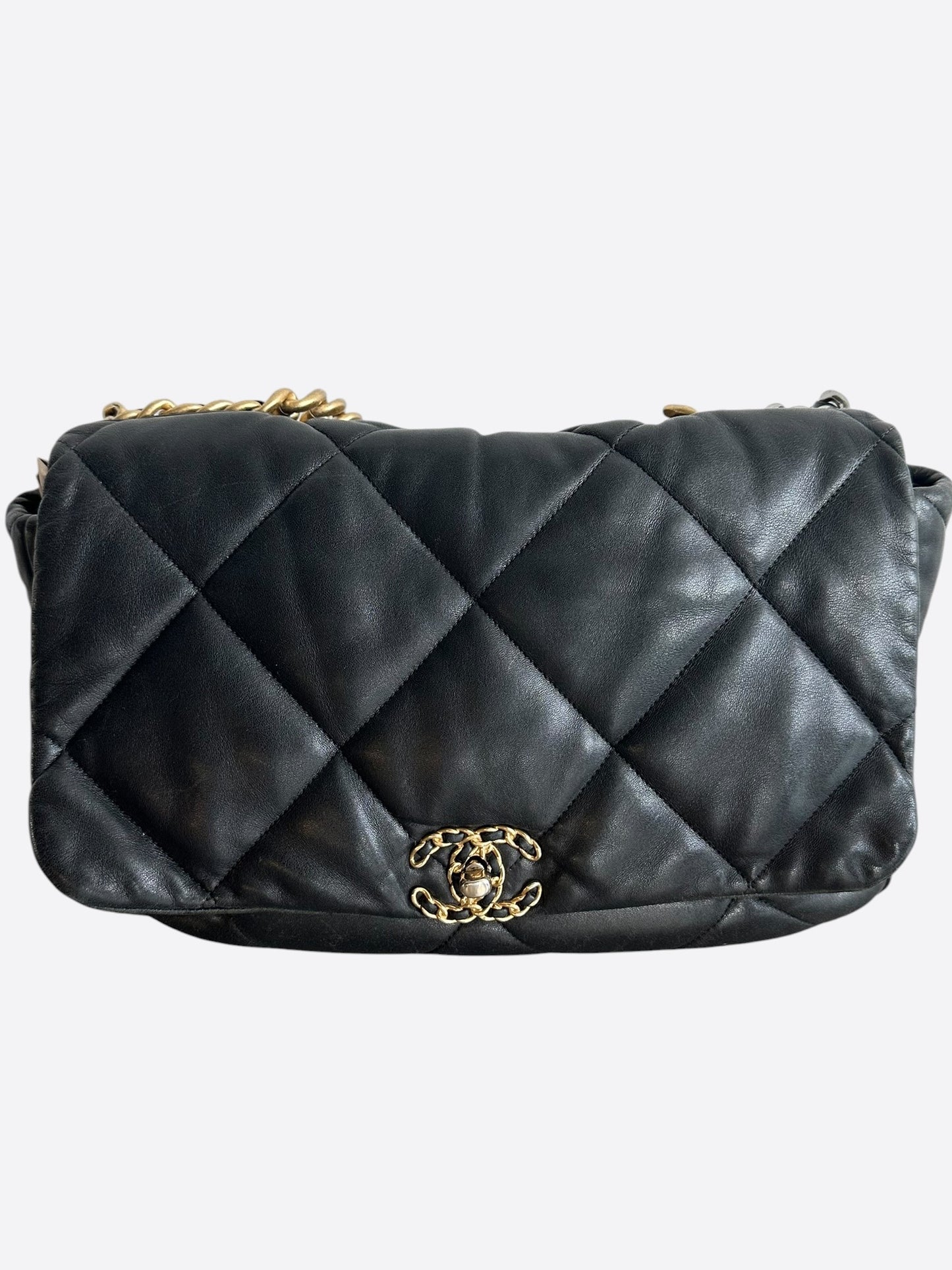 Chanel Black Quilted 19 Maxi Flap Bag