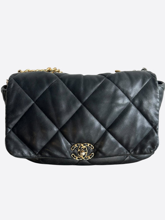 Chanel Black Quilted 19 Maxi Flap Bag