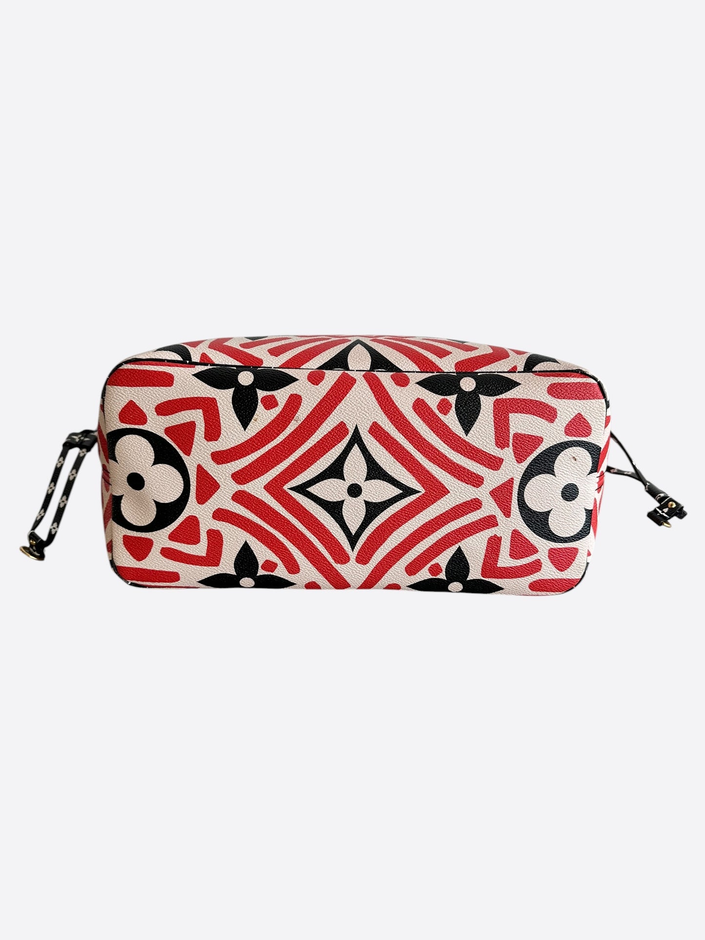 Louis Vuitton Cream & Red Crafty Monogram Neverfull MM