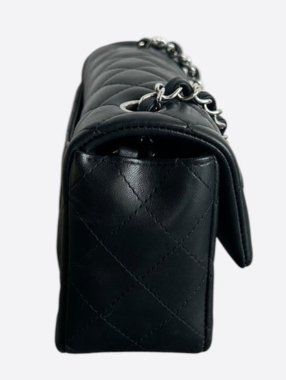 Chanel Black Lambskin Quilted Mini Rectangular Flap Bag