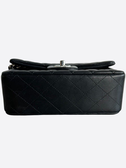 Chanel Black Lambskin Quilted Mini Rectangular Flap Bag
