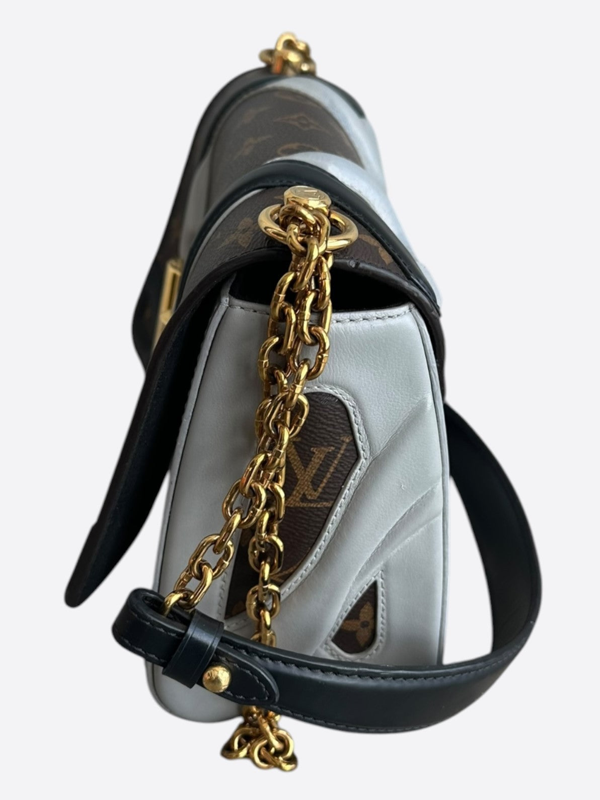 Louis Vuitton Brown, White & Black Monogram Twist MM
