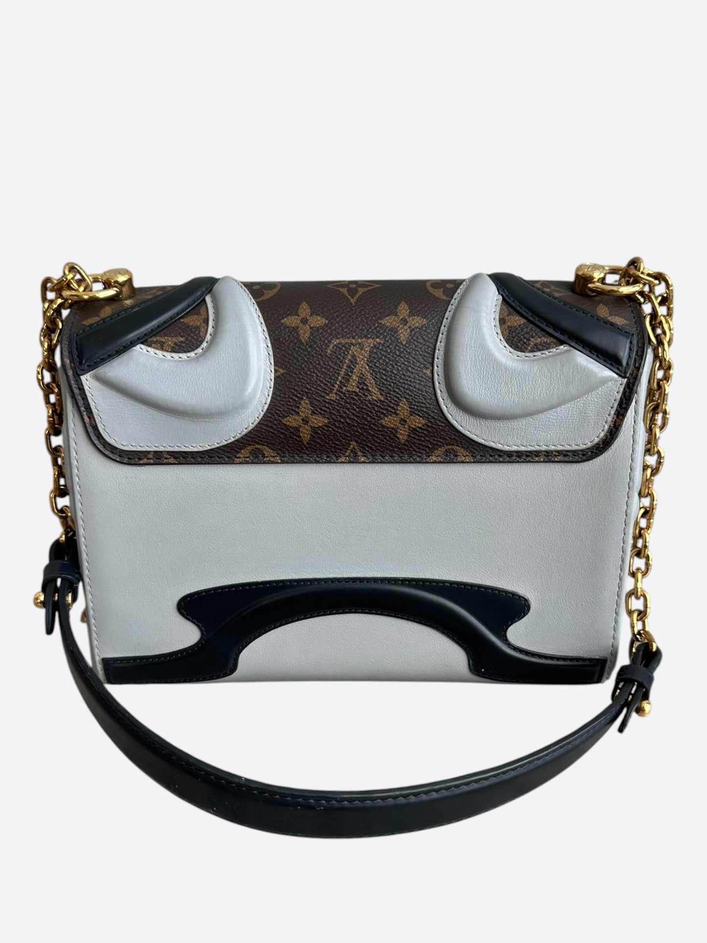 Louis Vuitton Brown, White & Black Monogram Twist MM