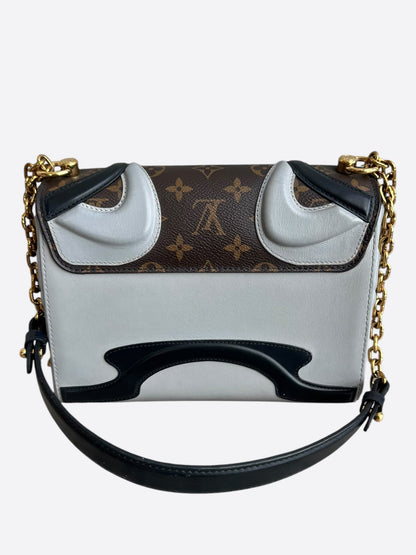 Louis Vuitton Brown, White & Black Monogram Twist MM