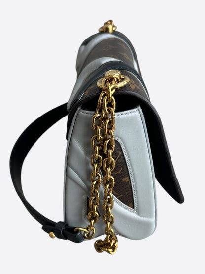 Louis Vuitton Brown, White & Black Monogram Twist MM