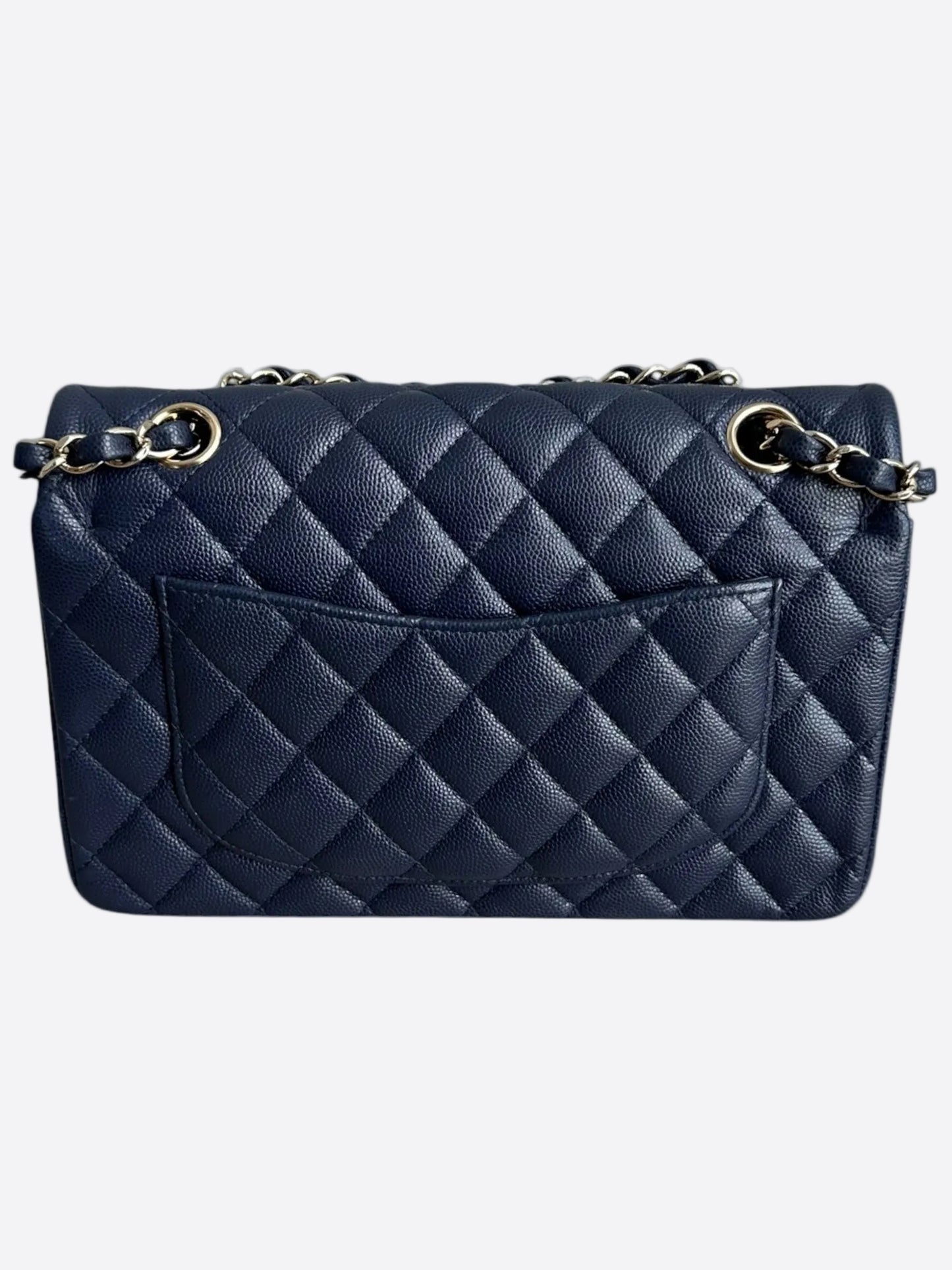 Chanel Navy Blue Caviar Quilted Medium Flap Bag
