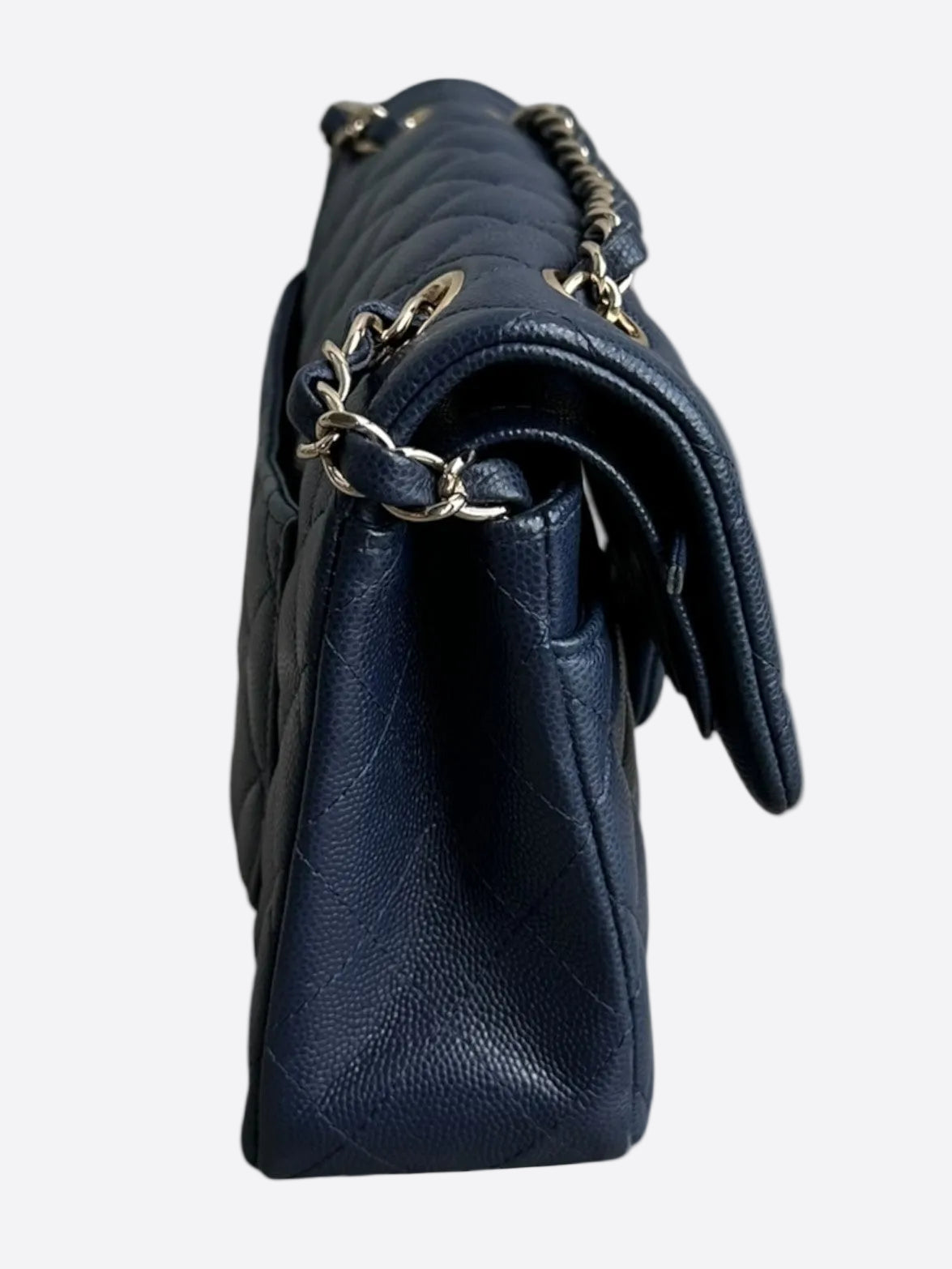Chanel Navy Blue Caviar Quilted Medium Flap Bag