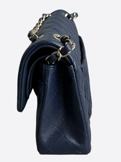 Chanel Navy Blue Caviar Quilted Medium Flap Bag