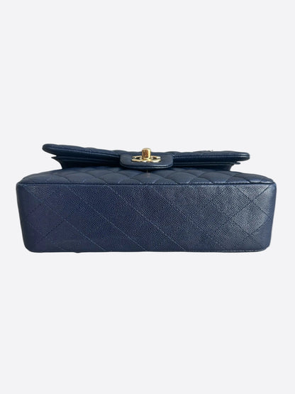 Chanel Navy Blue Caviar Quilted Medium Flap Bag