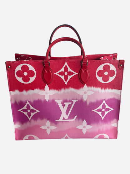 Louis Vuitton Pink & Red Escale Monogram OnTheGo GM