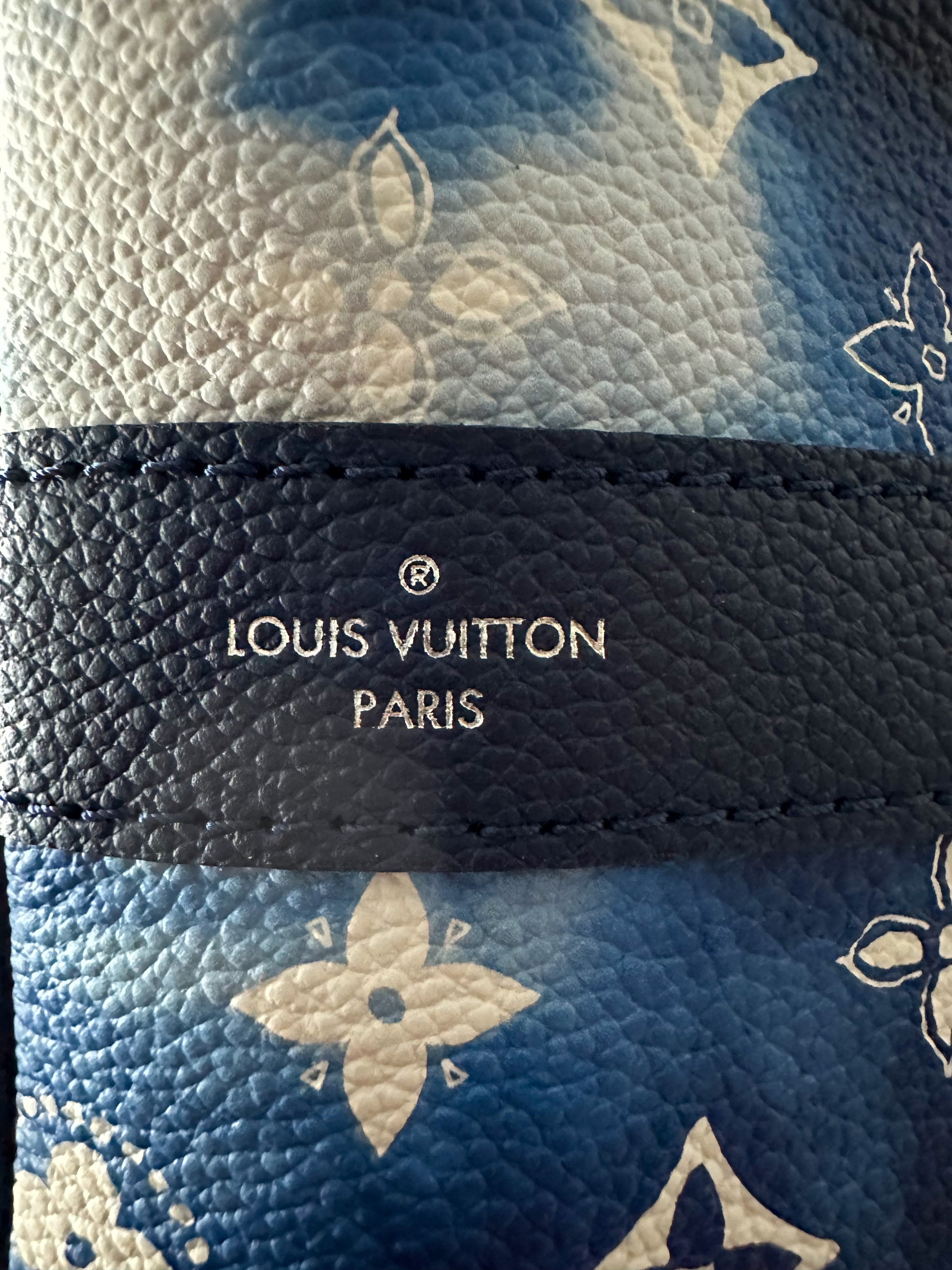 Louis Vuitton Blue Bandana Monogram Keepall 50