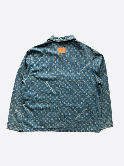 Louis Vuitton Supreme Blue Monogram Chore Jacket